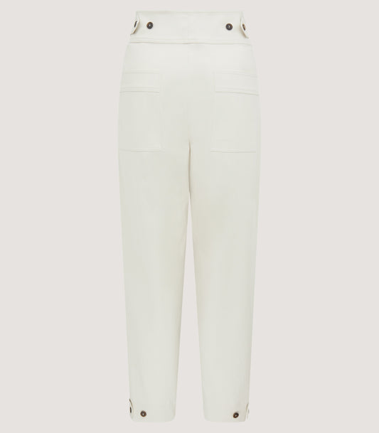 Women's Brushed Cotton Twill Paddock Trousers In Stone