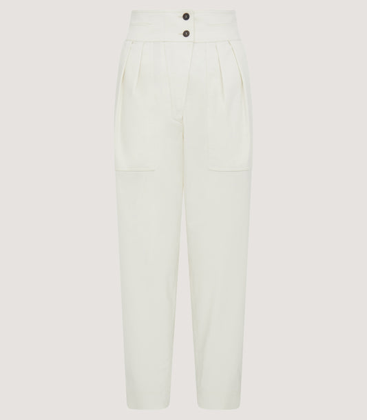 Women's Organic Twill Paddock Trousers In Ivory