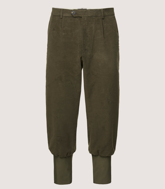 Men's Moleskin Breeks With Storm Cuff In Lovat Green