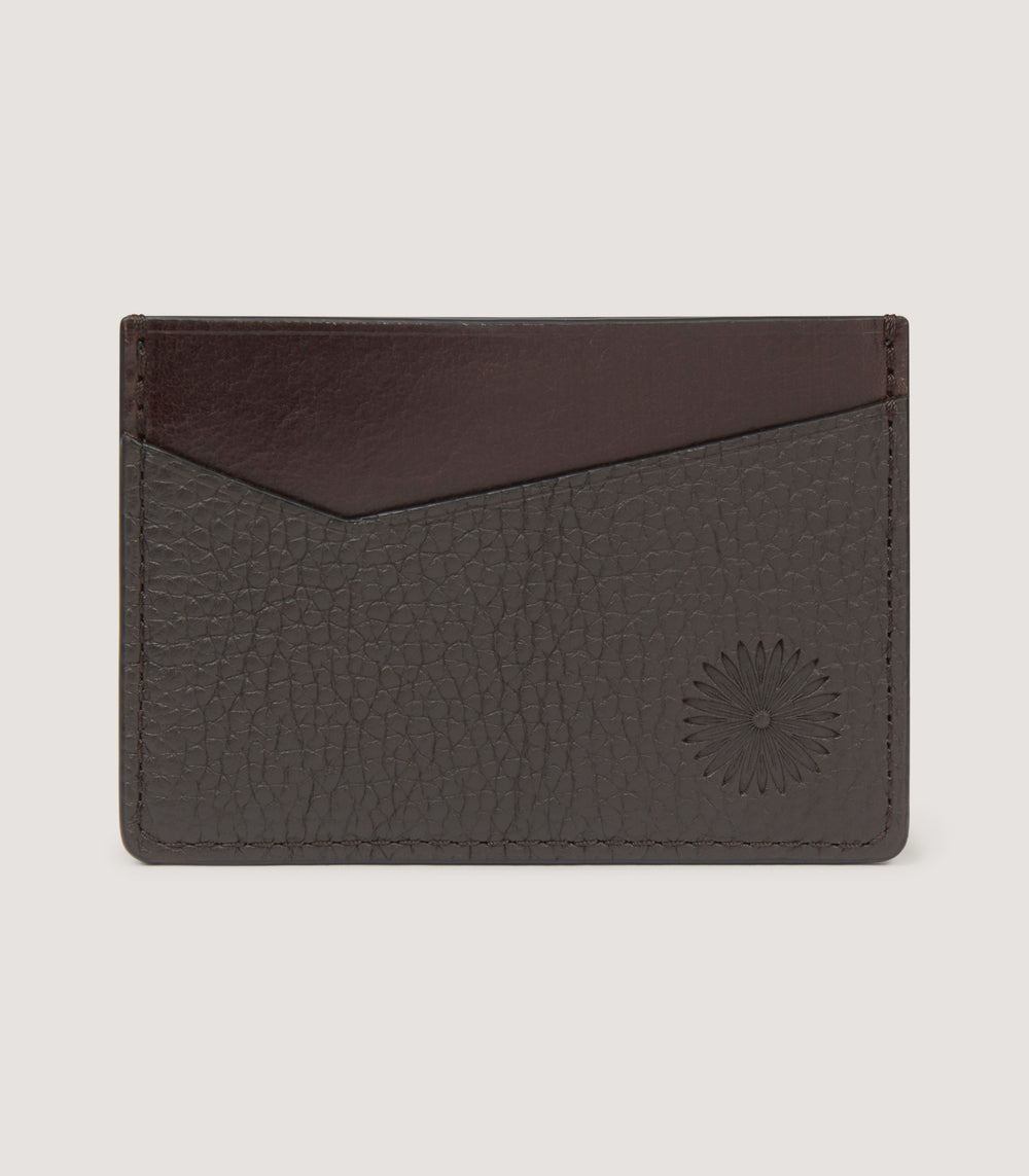 Featherburst Card Holder In Dark Brown