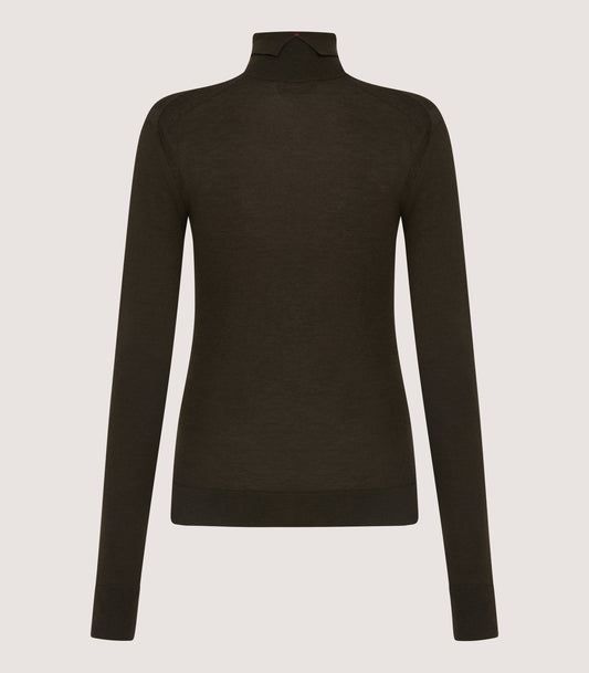 Women's Extra Fine Worsted Cashmere Turtleneck In Loden