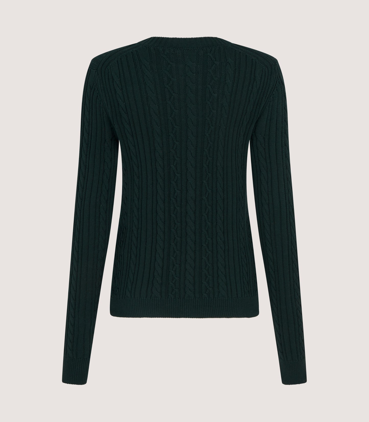 Women's Cotton Silk Cable Rib Badminton Sweater