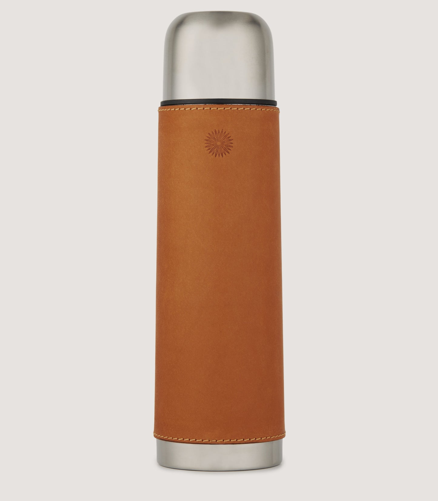 Leather Thermos Flask In Tan