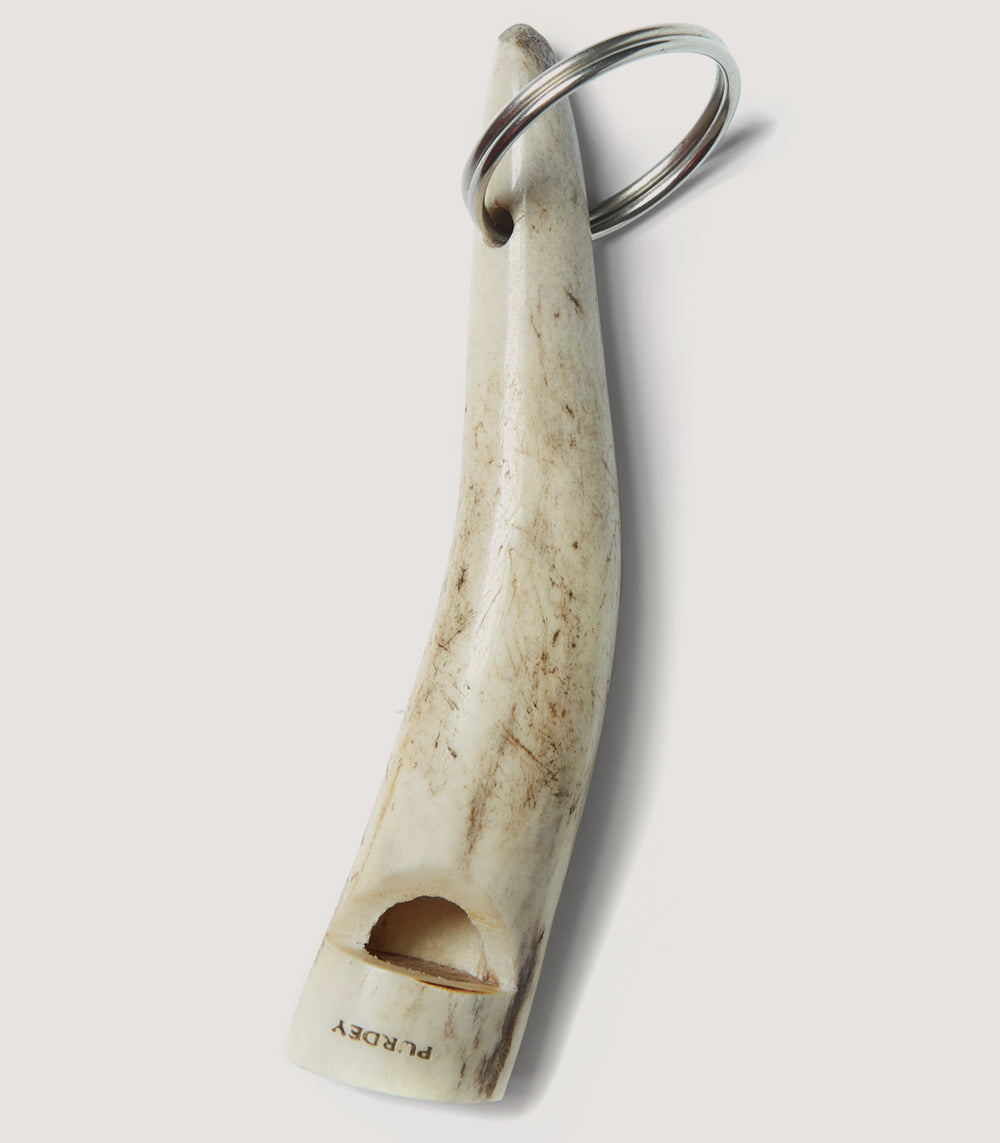 Stag Horn Whistle Keyring In Bone