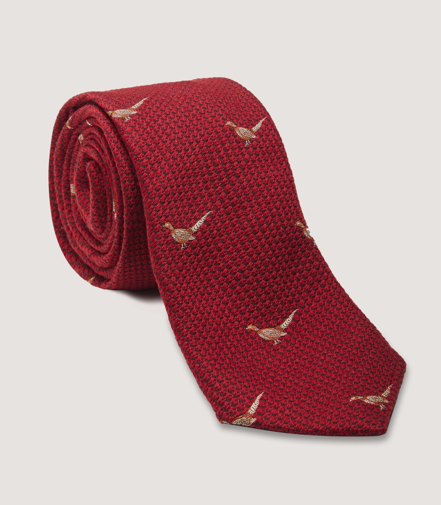 Standing Pheasant Tie In Red