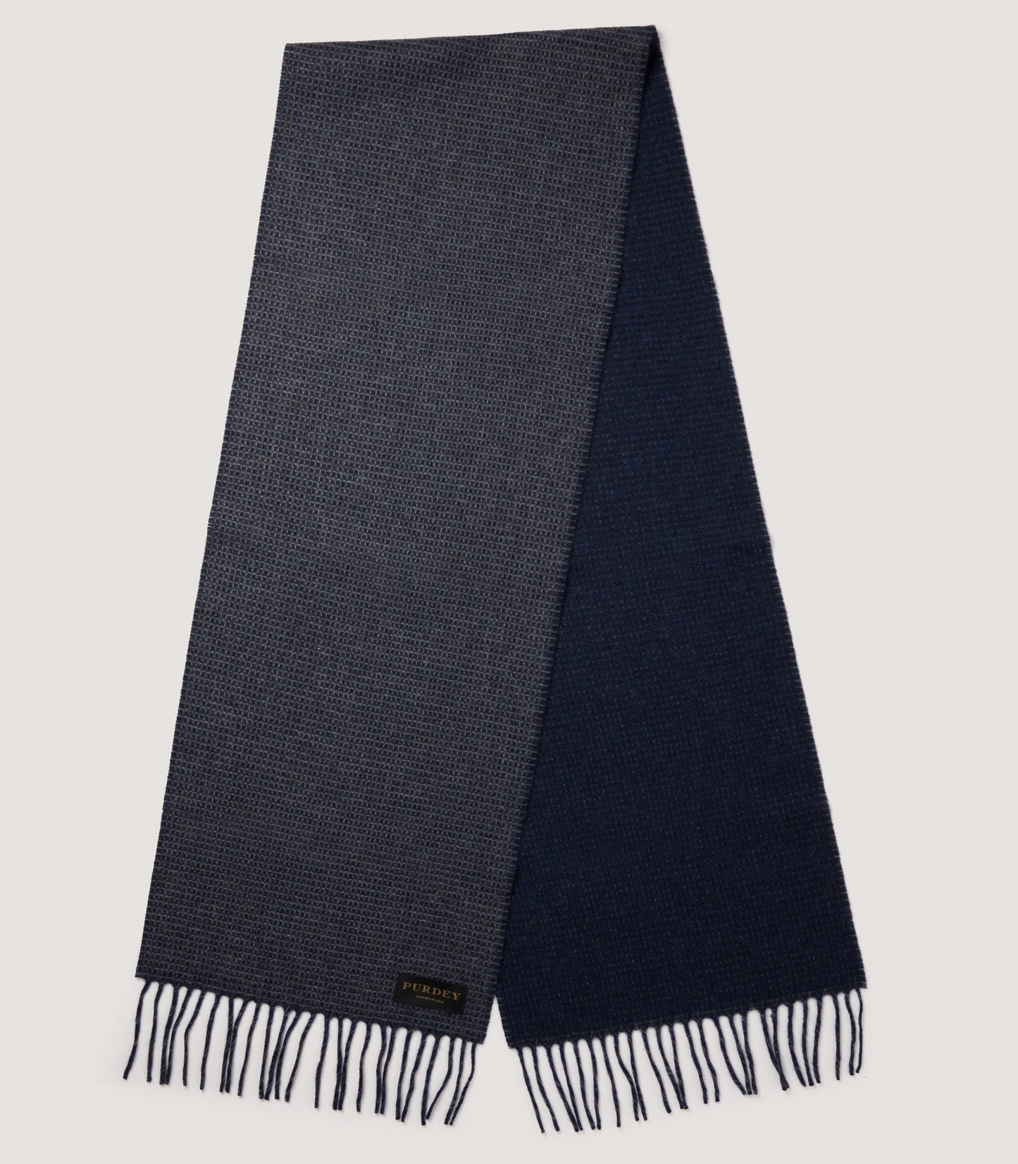 Cashmere Plain Scarf In Navy