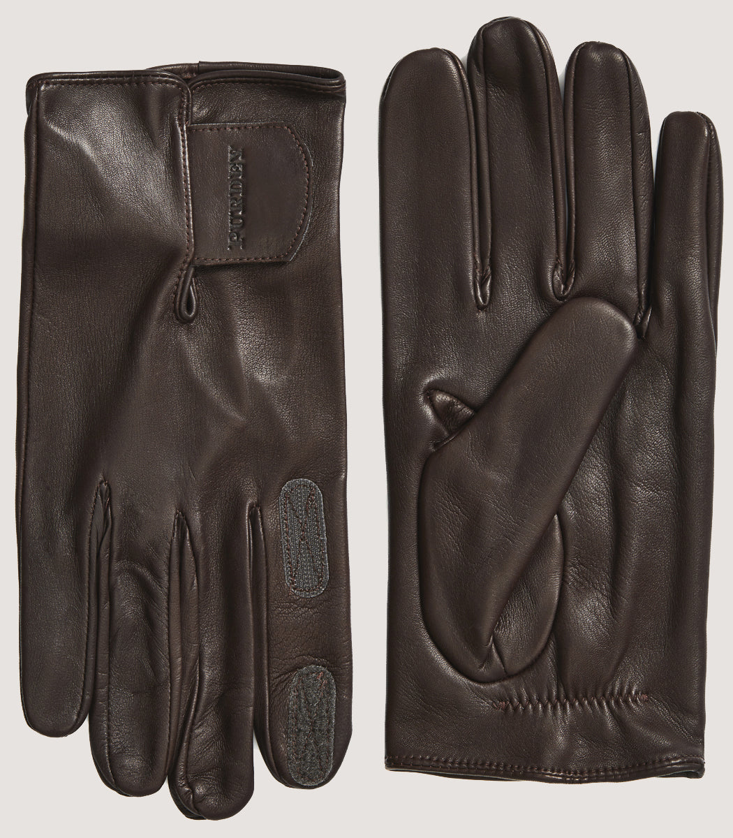 Men's Calf Leather Sporting Gloves - Left Hand Trigger In Brown