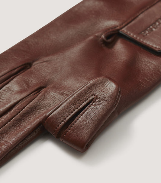 Men's Leather Sporting Gloves - Right Hand Trigger In Brown