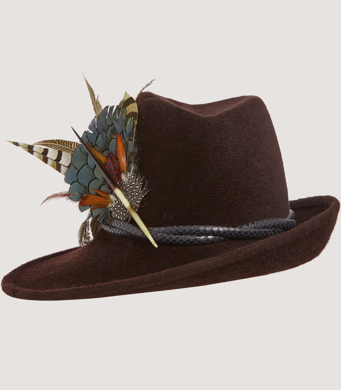 Philip Treacy Sidesweep Hat In Brown