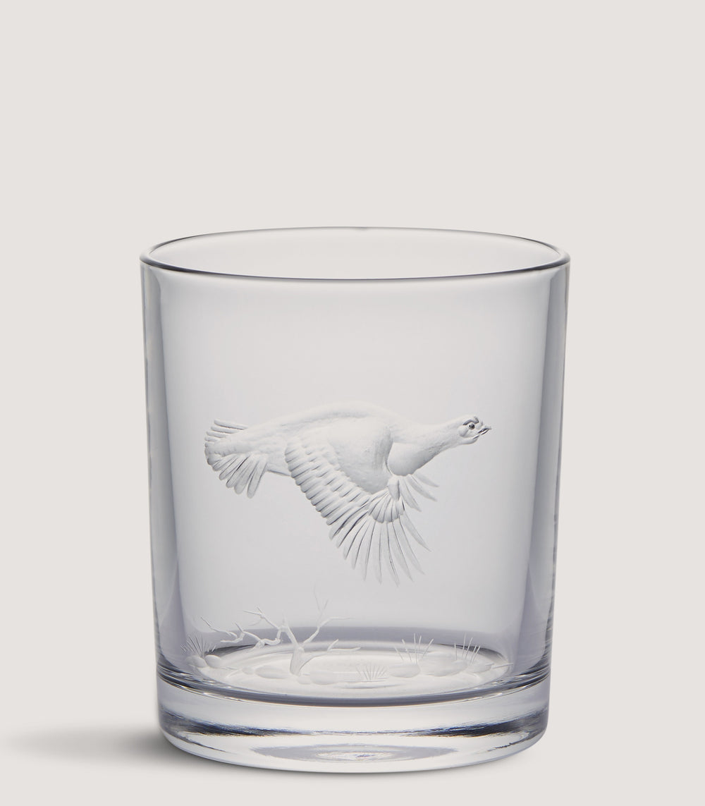 Crystal Tumbler - Flying Grouse