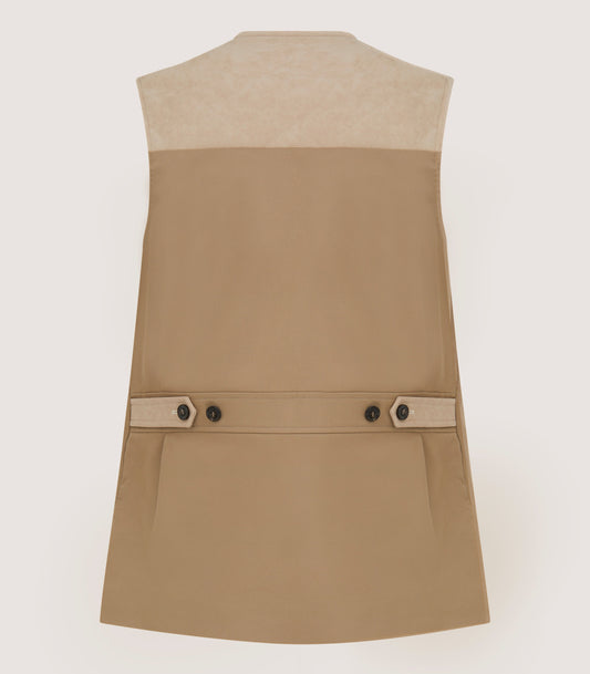 Men's Summer Cotton Sporting Vest In Dark Taupe