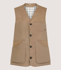 Men's Summer Dry Wax Sporting Vest In Taupe
