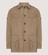 Men's Summer Dry Wax Safari Jacket In Taupe