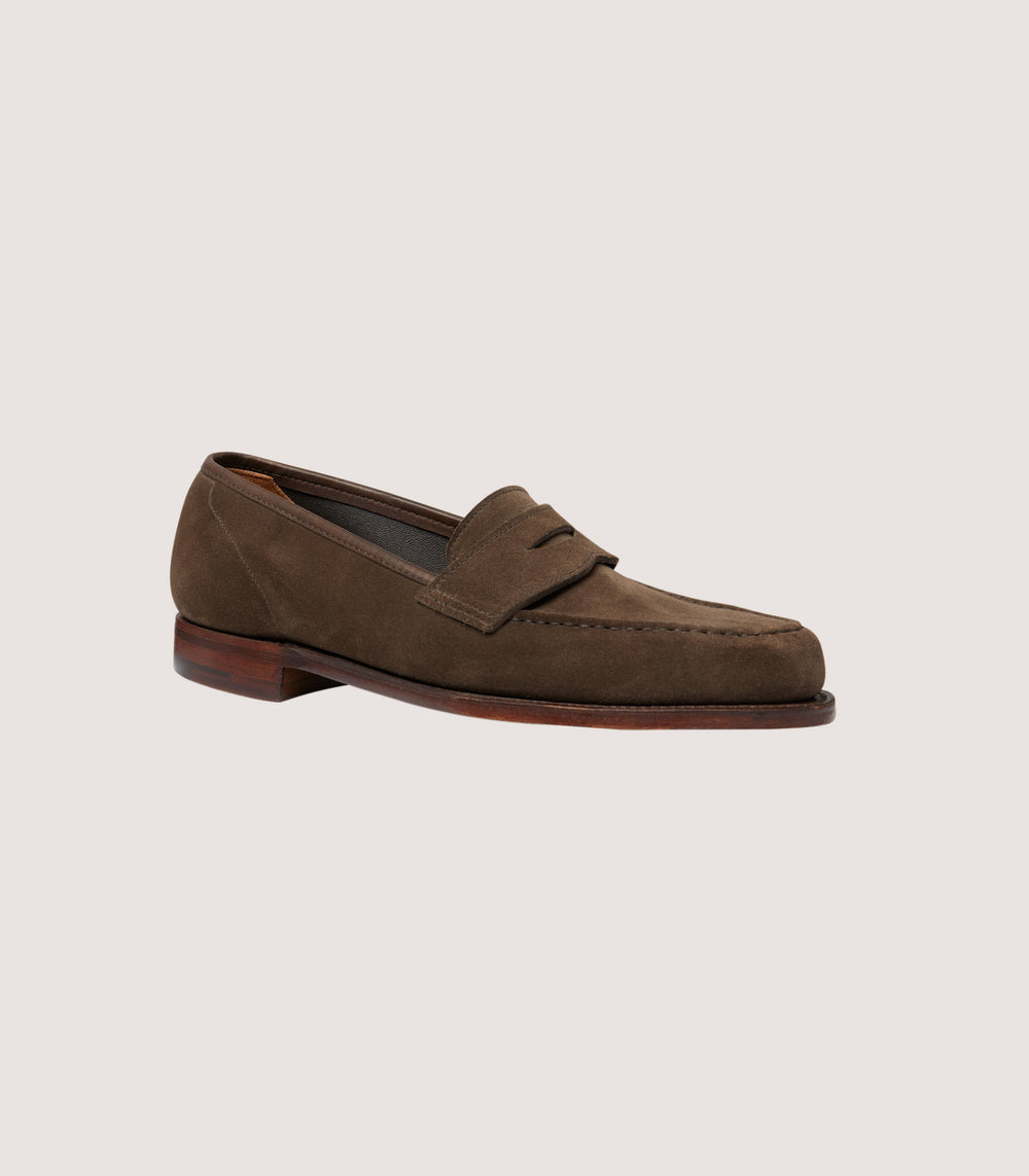 Women's Unlined Suede Penny Loafers With Superflex Leather Sole