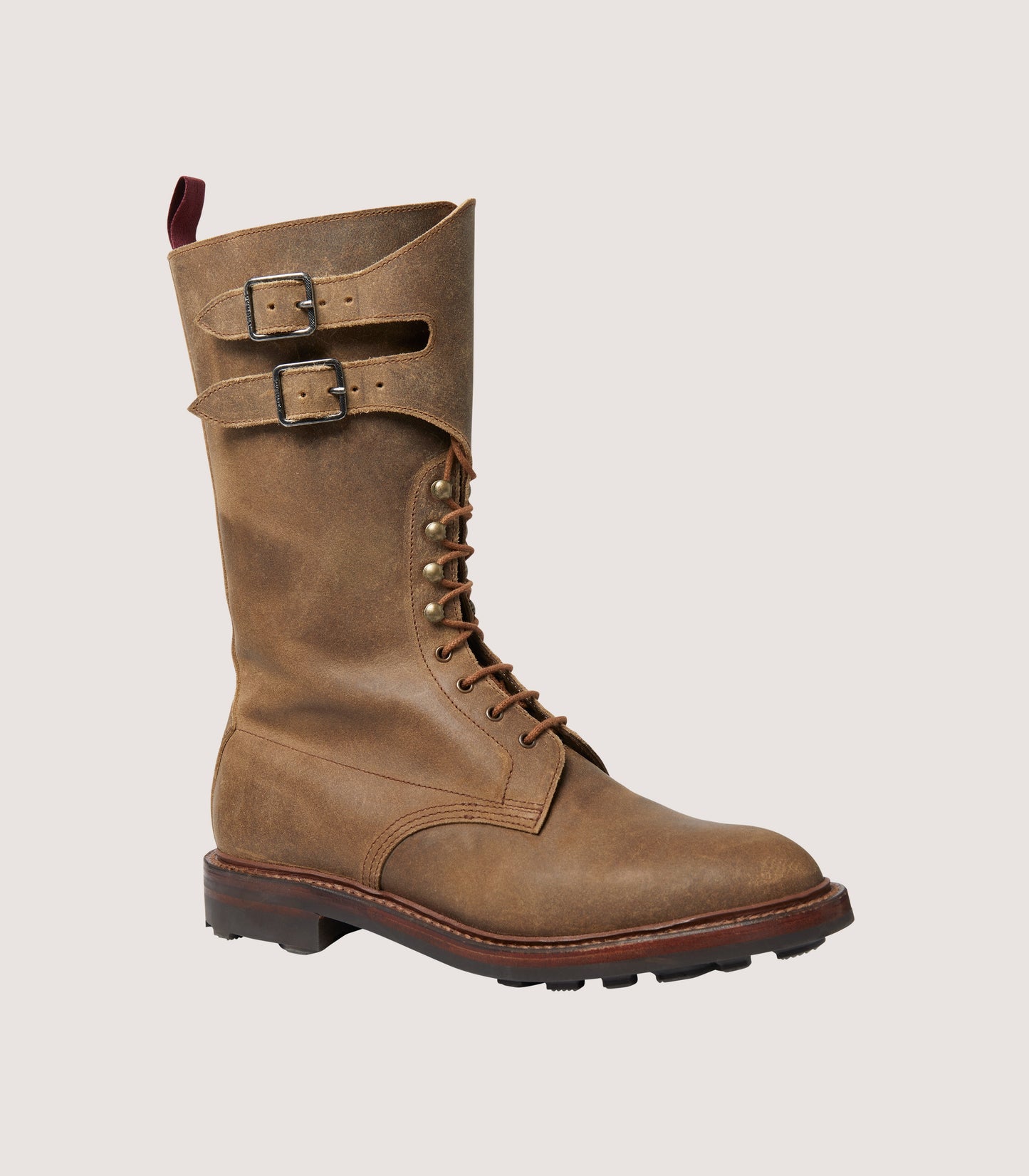 Women's Rough Out Nubuck Twin Strap Boots With Ridgeway Sole