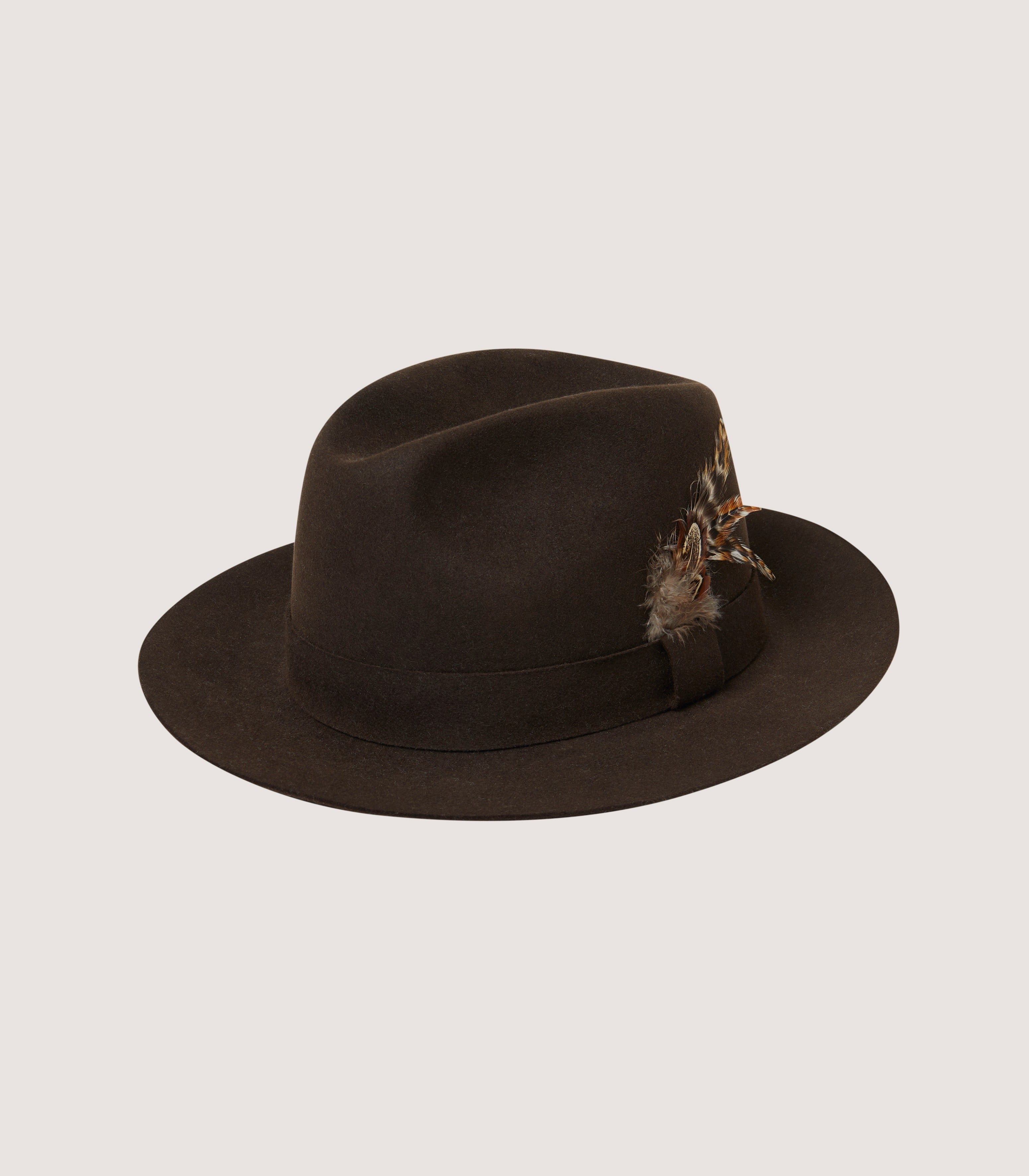 Men's Fedora With Feather Purdey