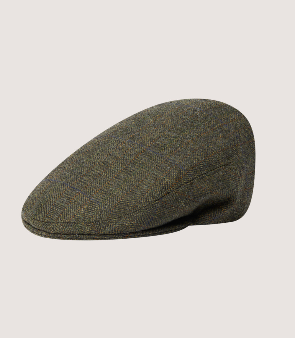 Litton Short Peak Tweed Cap In Strathbeg