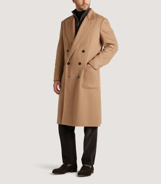 Men's Camel Town And Country Double Face Coat