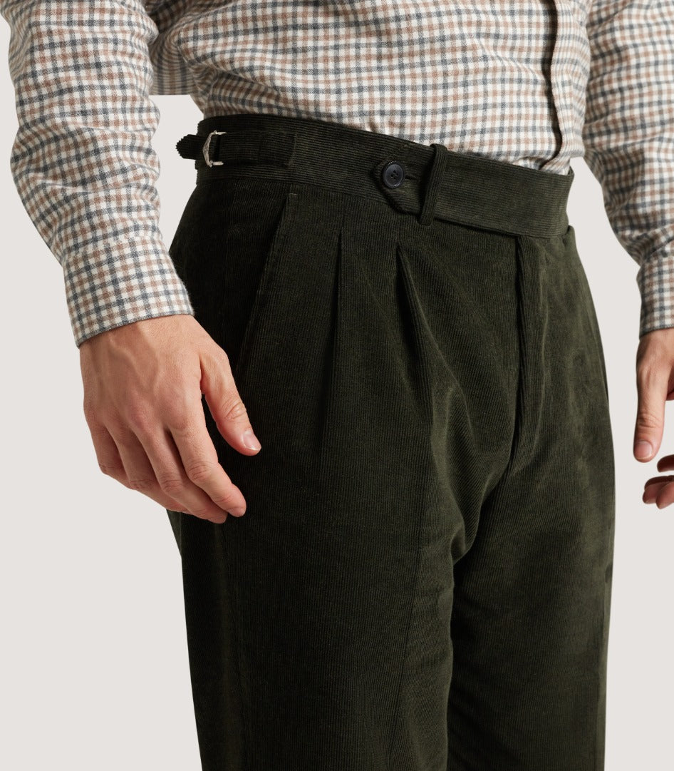 Men's Side Buckle Trouser In Loden