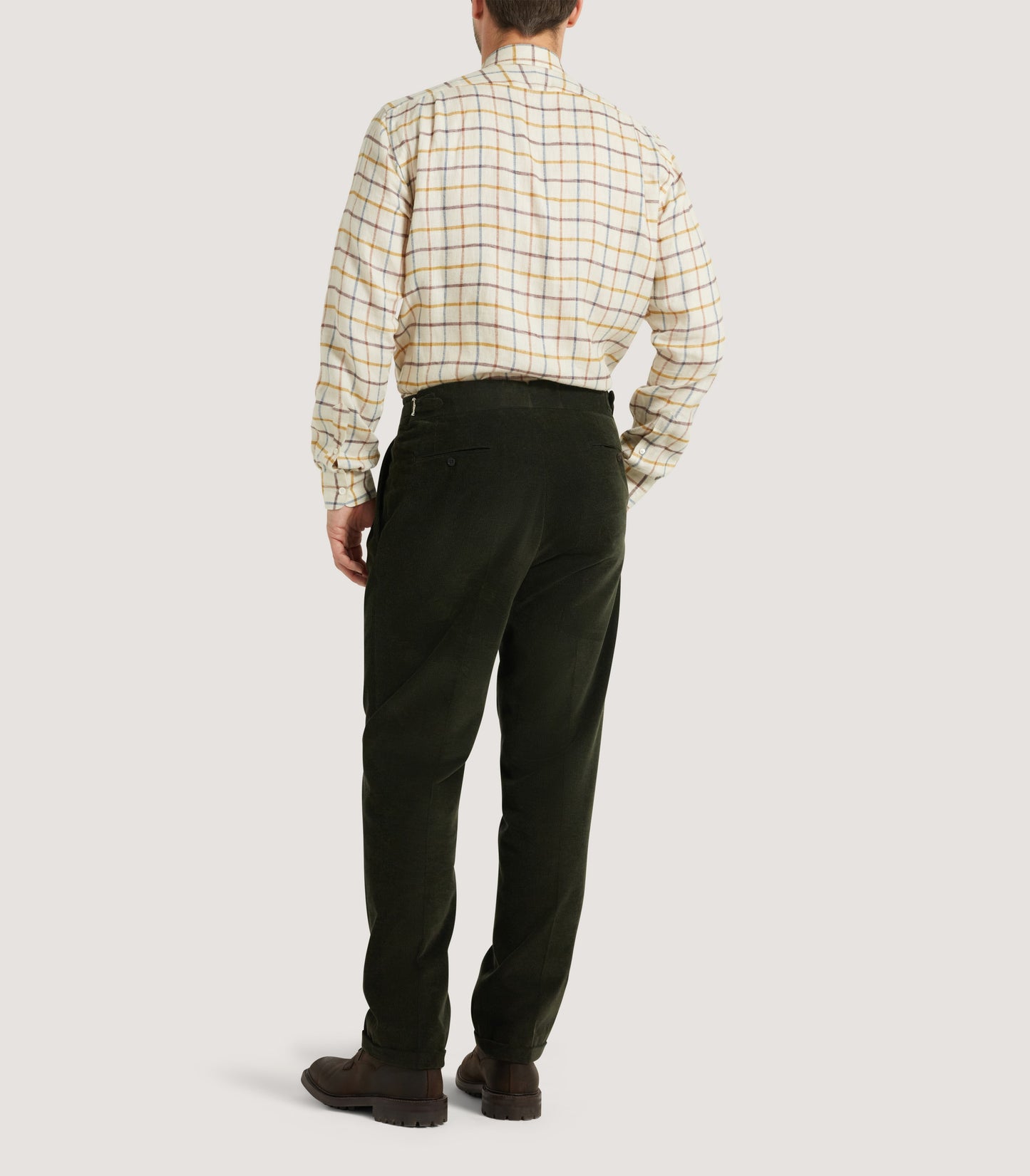 Men's Linen Flannel Tattersall Sporting Shirt