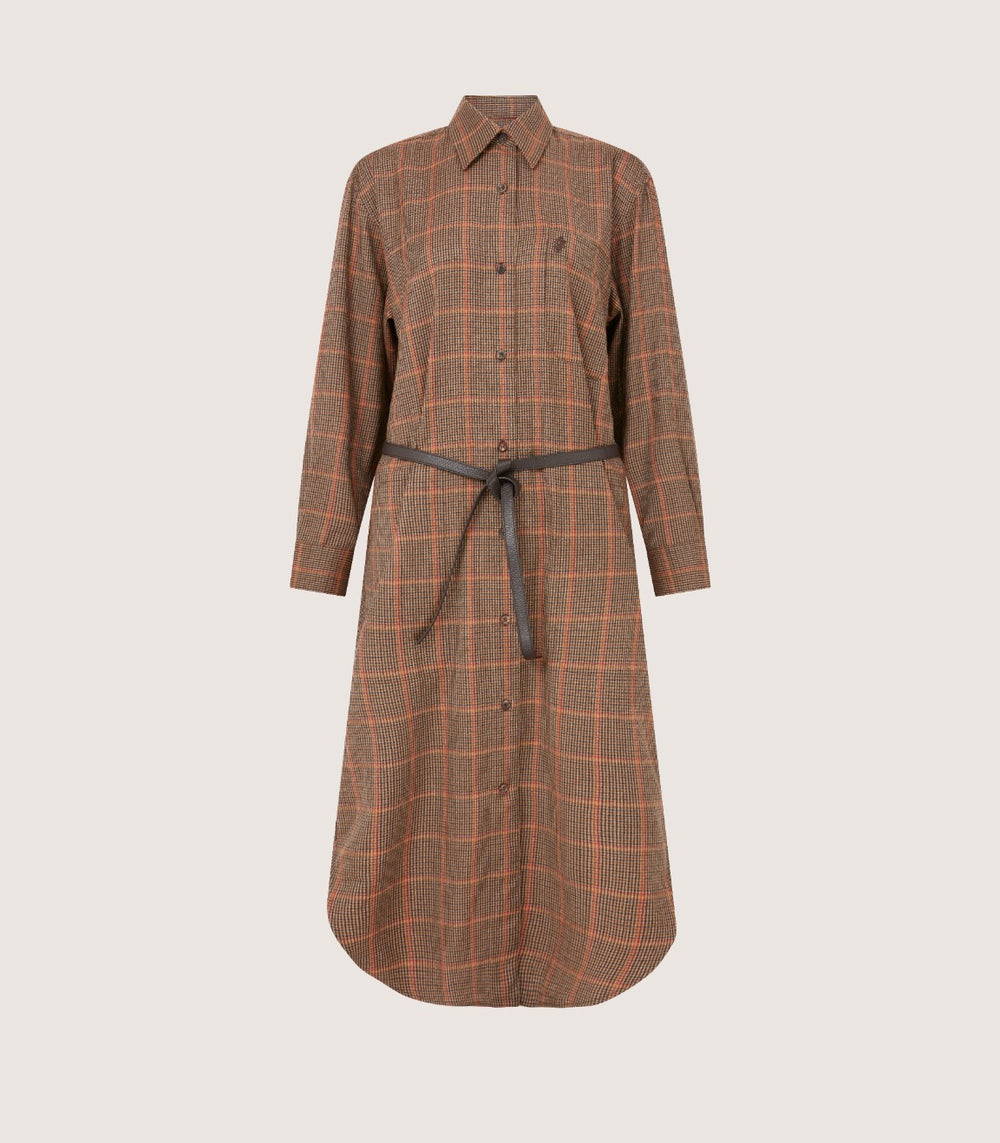 Women's Merino Country Check Shirt Dress