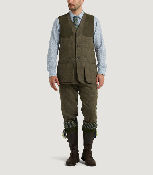 Men's Tweed Sporting Vest In Morlich