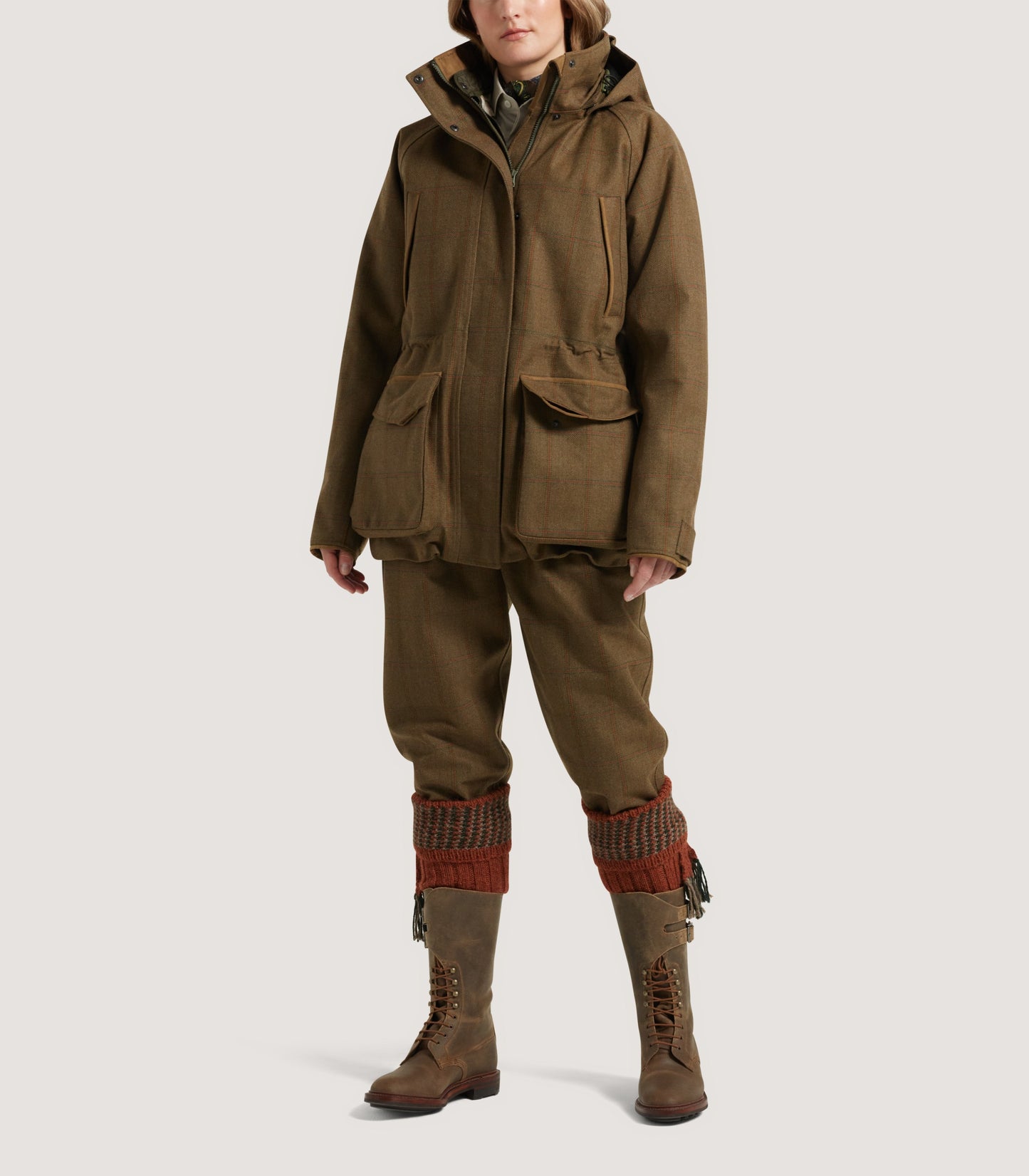 Women's Technical Tweed Lancashire Field Coat In Lomond