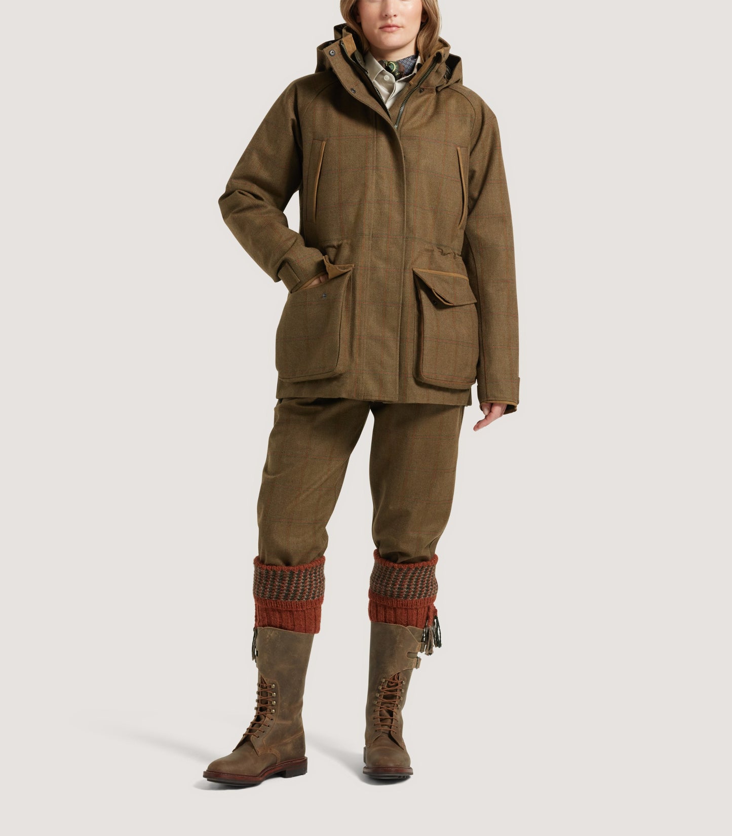 Women's Technical Tweed Lancashire Field Coat In Lomond