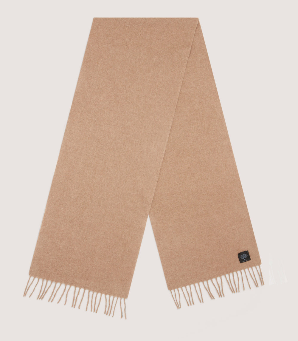 Plain Cashmere Scarf In Camel