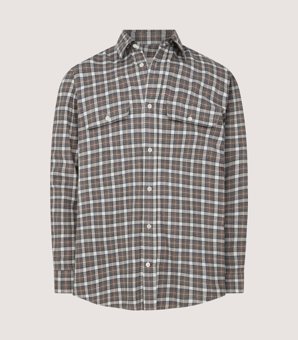 Men's Tartan Double Pocket Shirt