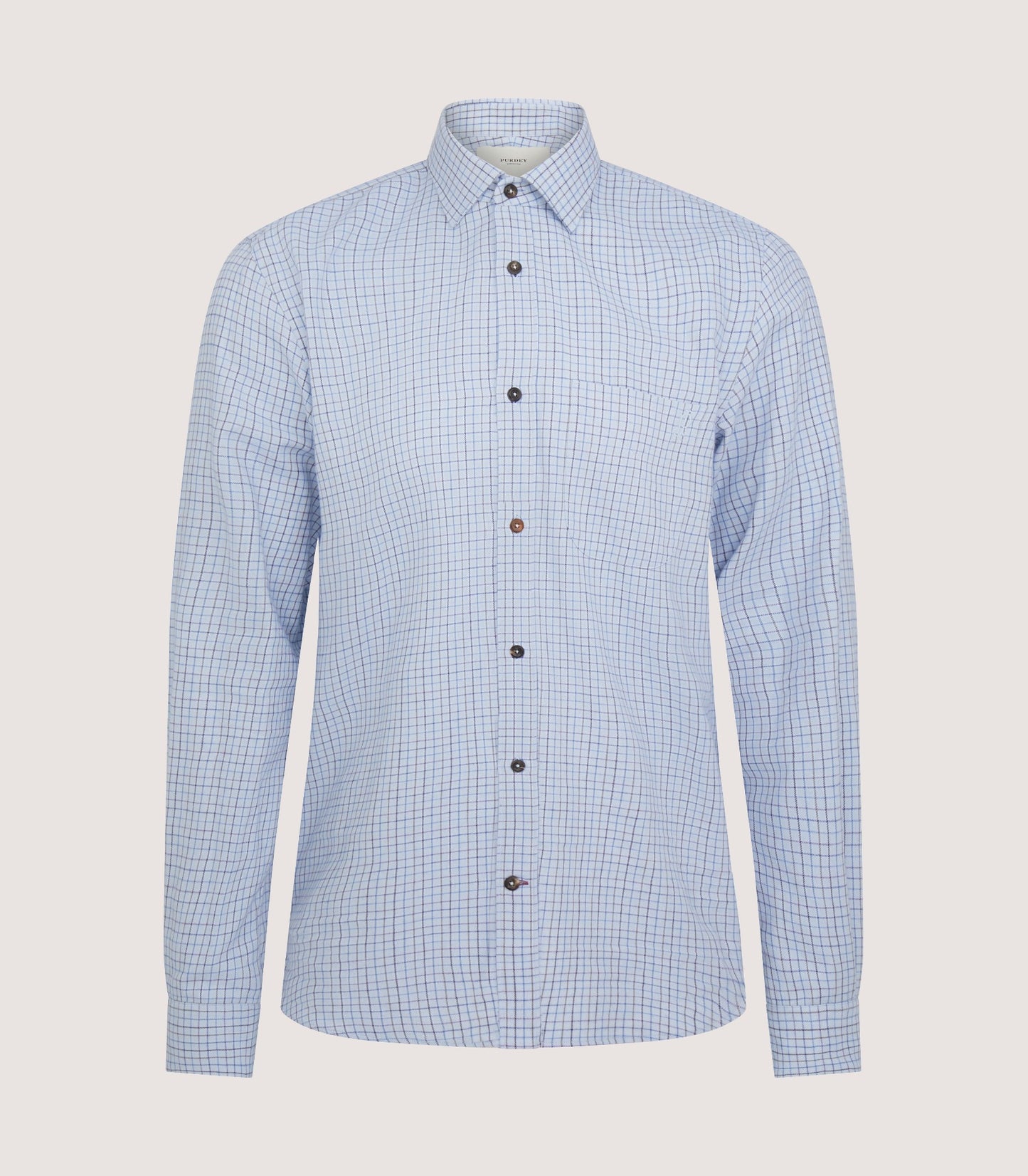 Men's Cotton Cashmere Sporting Shirt In Loch Blue