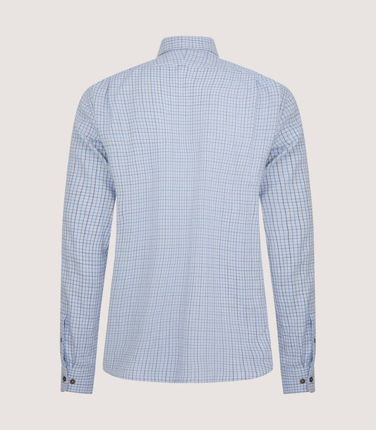 Men's Cotton Cashmere Sporting Shirt In Loch Blue
