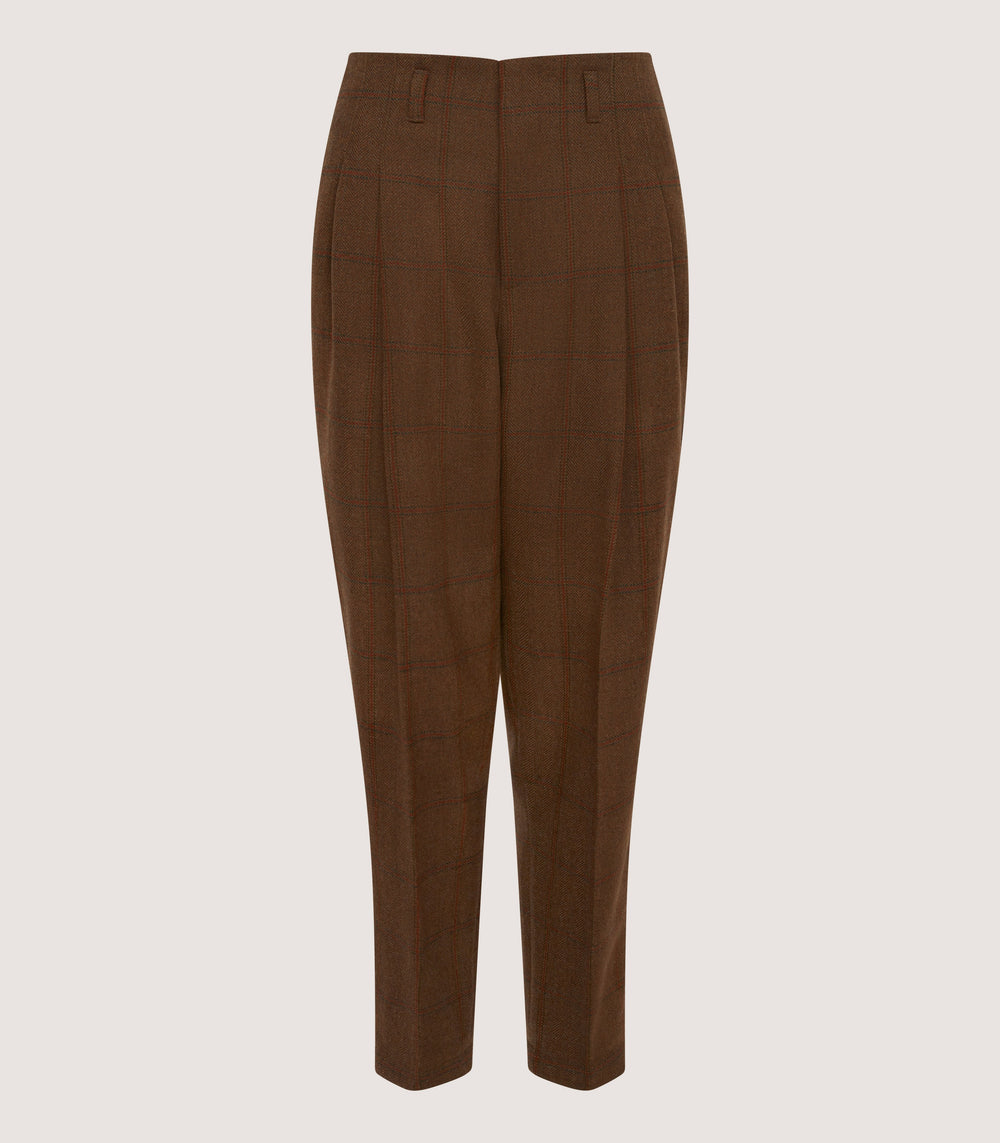 Women's Technical Tweed Two Pleat Sporting Trouser In Lomond