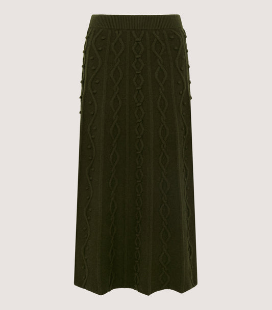Women's Cashmere Aran Skirt
