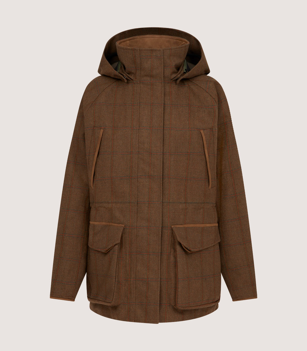 Women's Technical Tweed Lancashire Field Coat In Lomond