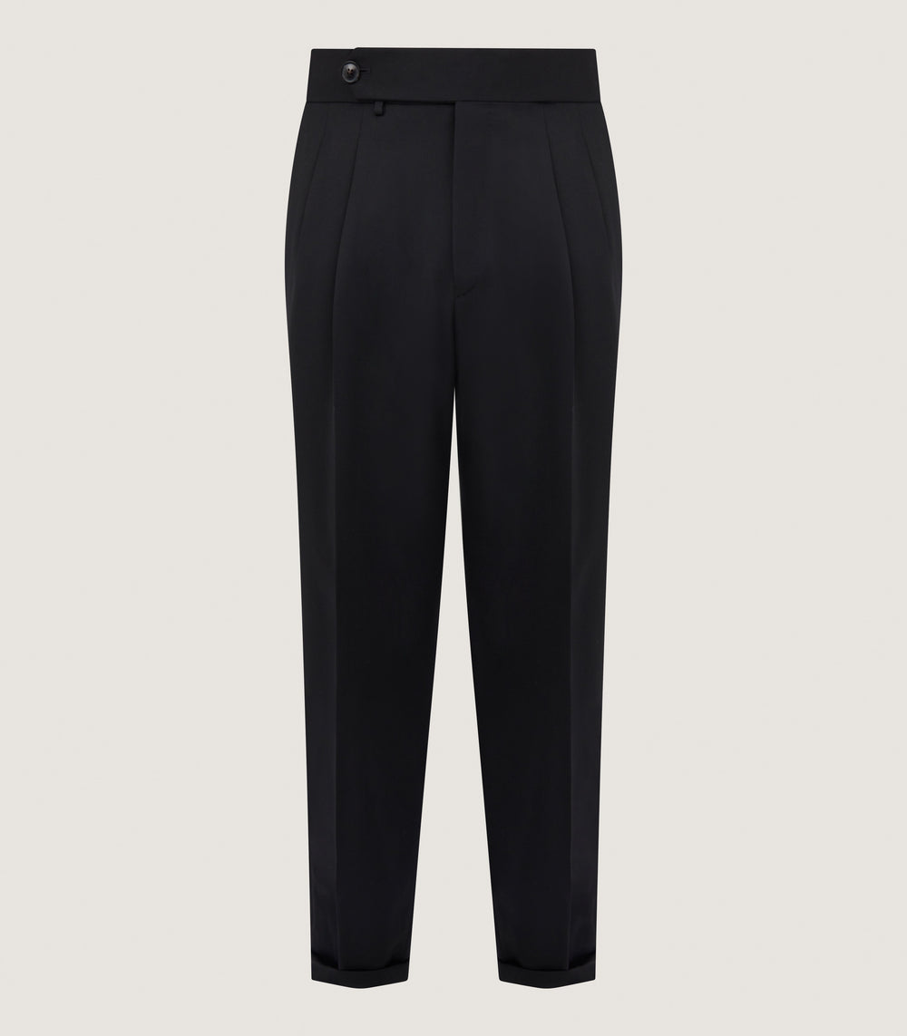 Men's Two Pleat Trouser In Black