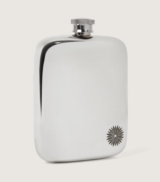 6 oz Pewter Hip Flask With Sporter Engraving In Pewter