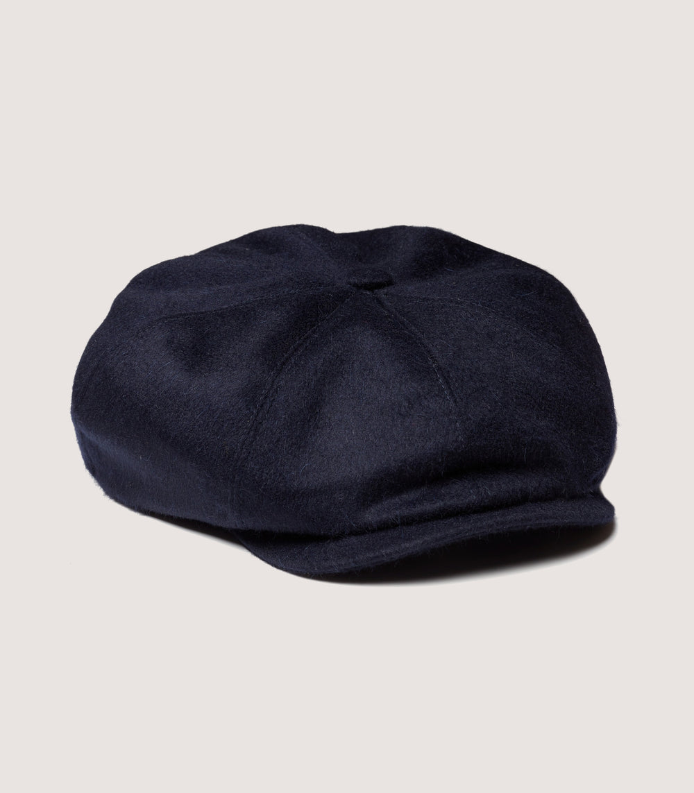 Dalby Loden Bakerboy Cap In Navy