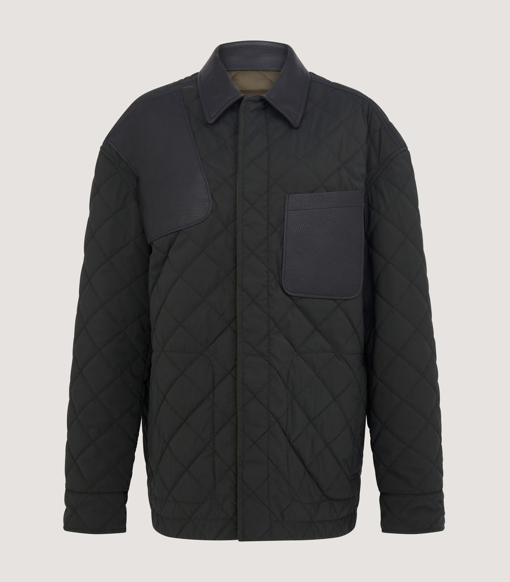 Men's Padded Barn Jacket In Loden