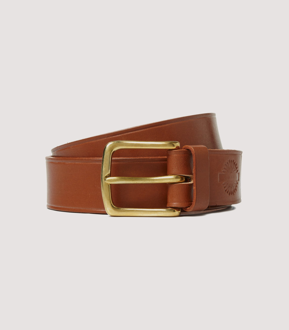 Unlined Bridle Leather Belt In London Tan