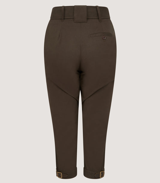 Women's High Waisted Cotton Breeks In Dark Green