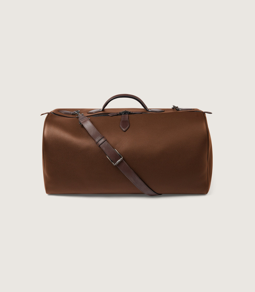 Leather Duffle Holdall Loader In Cognac