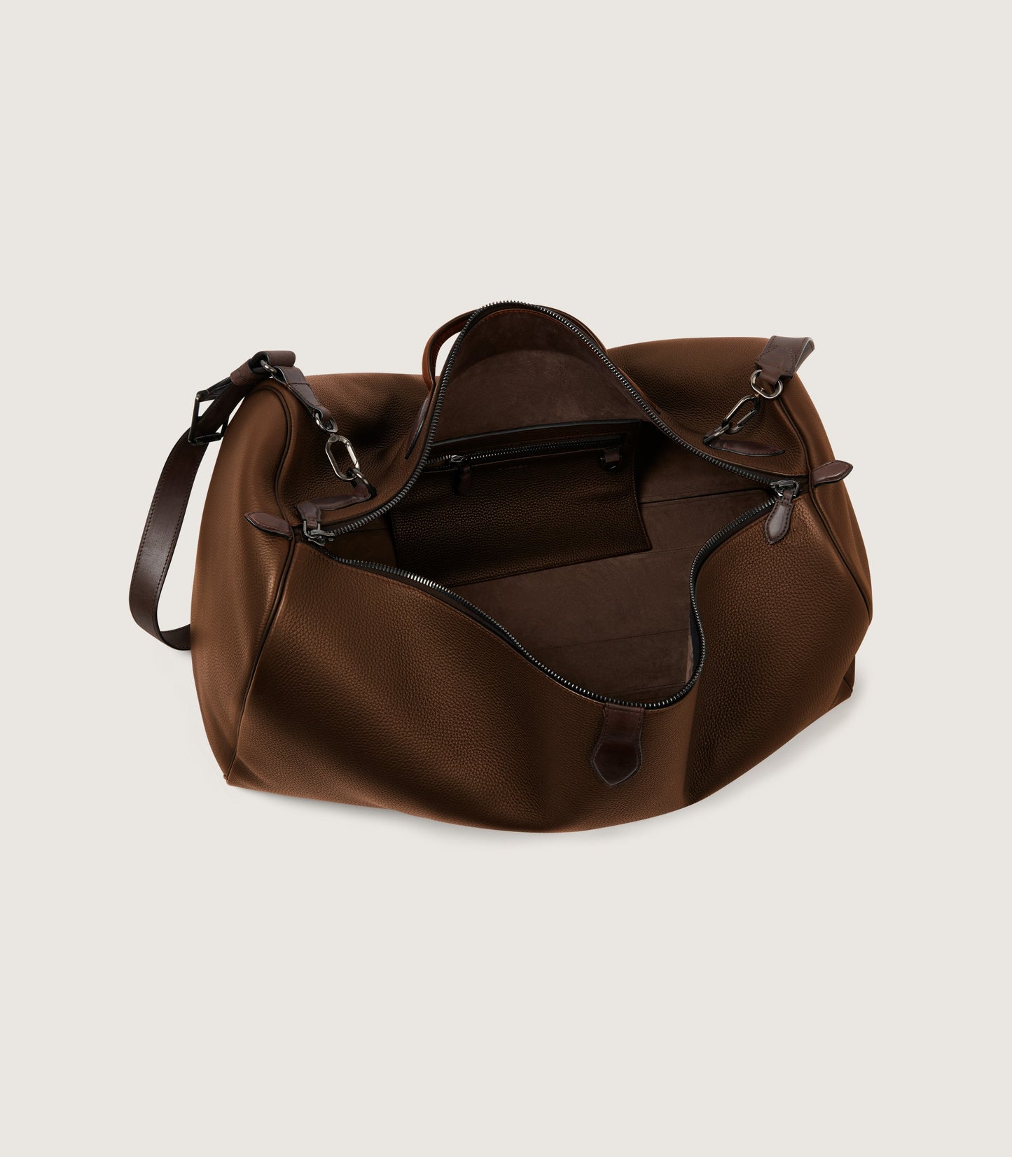 Leather Duffle Holdall Loader In Cognac
