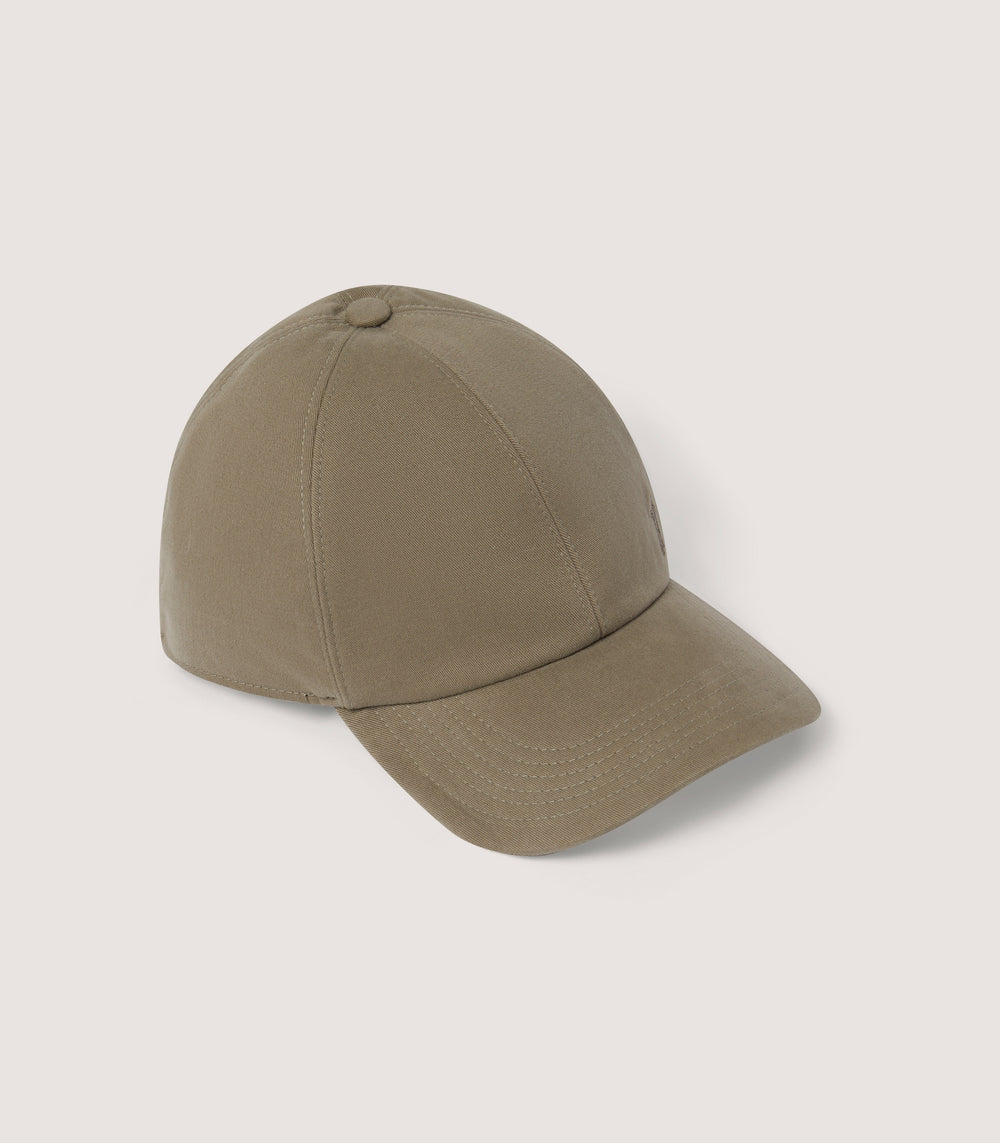 Cotton Baseball Cap in Dark Olive