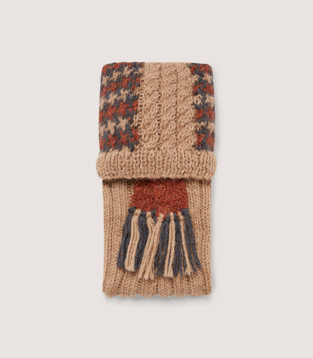 Hawkers Orkney Cable Alpaca Socks in Camel