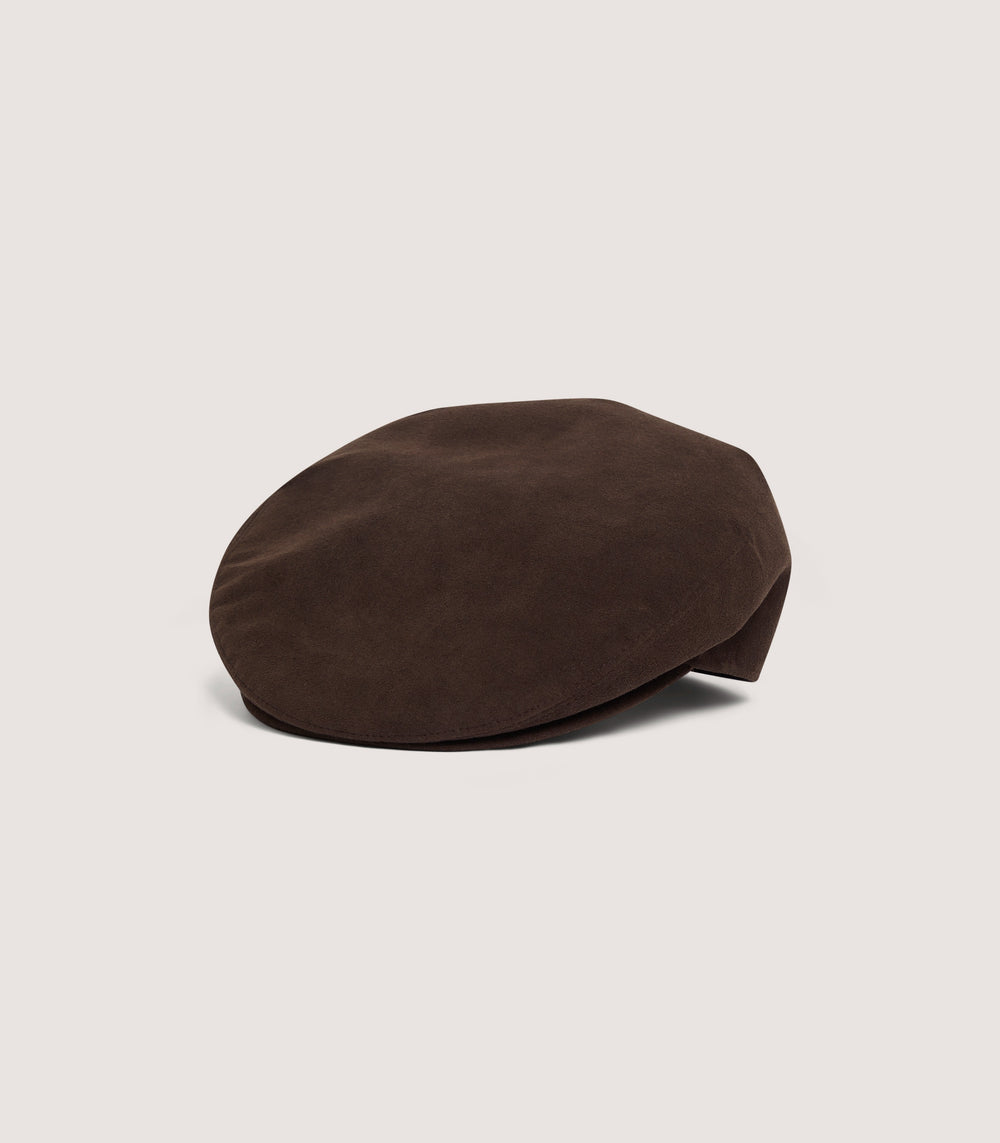 Unisex Litton Alcantara Cap in Dark Brown