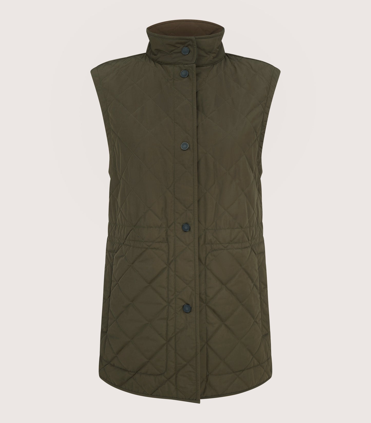 Women's Quilted Purdey Gilet in Dark Olive