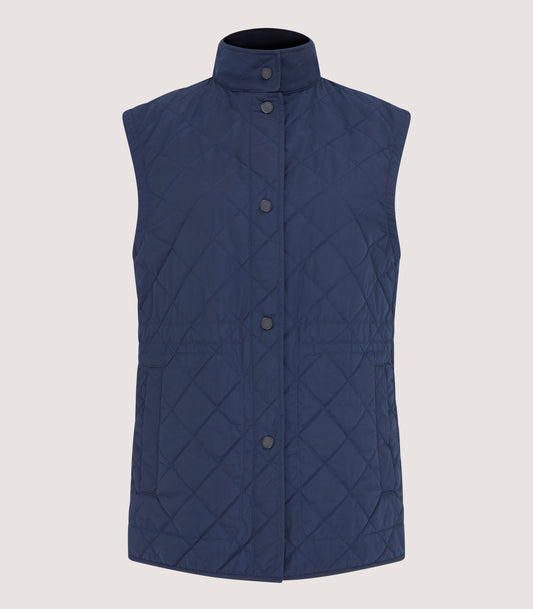 Women's Quilted Purdey Gilet in Navy