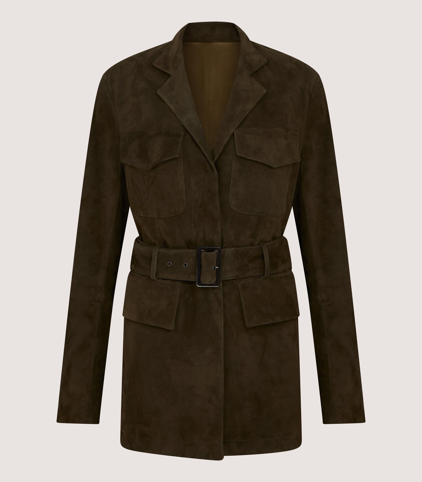 Women's Suede Wilton Jacket in Dark Olive