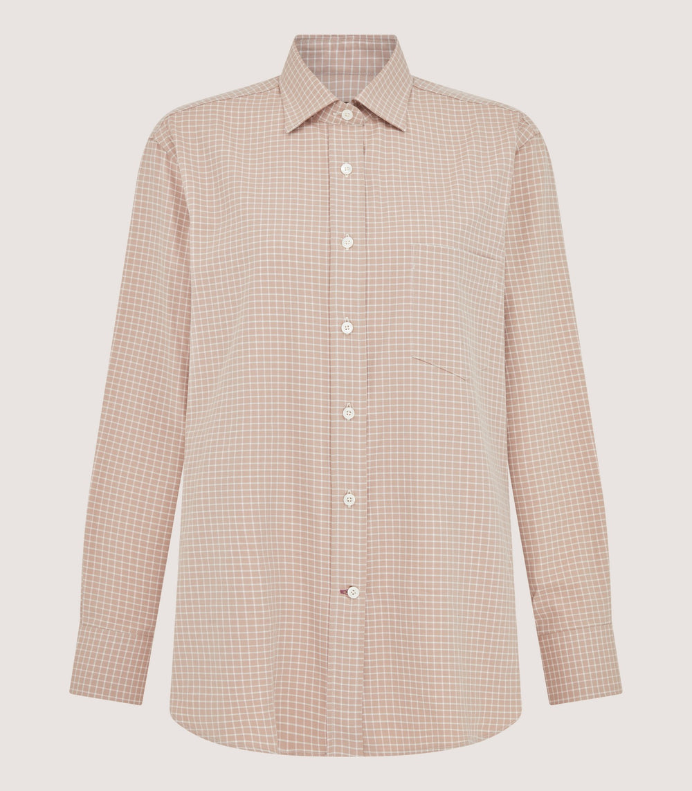 Women's Tattersall Sporting Shirt in Rose